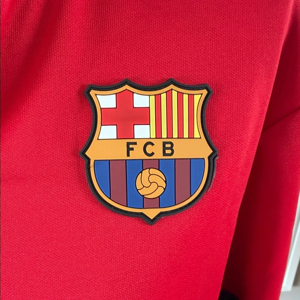 Barcelona Soccer Football Club Red and Blue Track Jacket Unisex Size Small NWOT